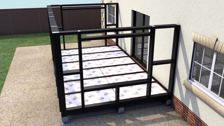 Prefab Wall Extension Conservatory Modular Base & Walls | Prefabricated Home Extension