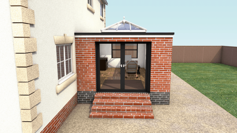 Prefab Wall Extension Conservatory Modular Base & Walls | Prefabricated Home Extension